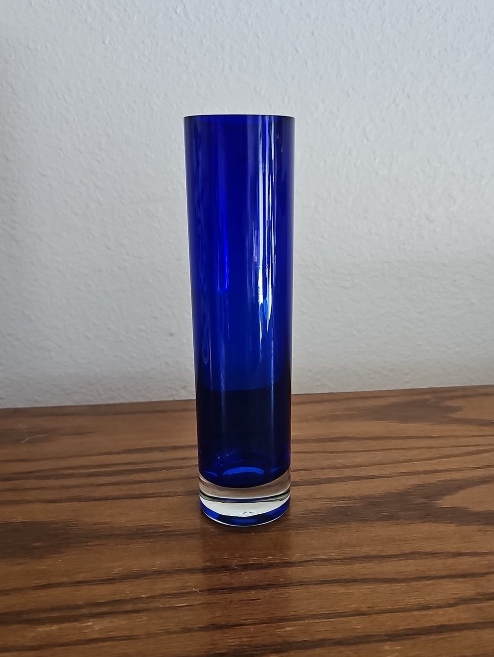 Cobalt Blue Glass Cylinder Vase Tote 9